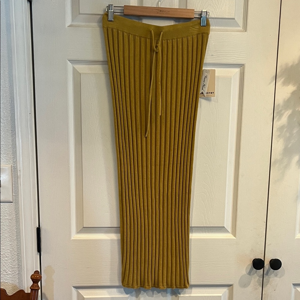 Industry Chartreuse Knit Maxi Skirt